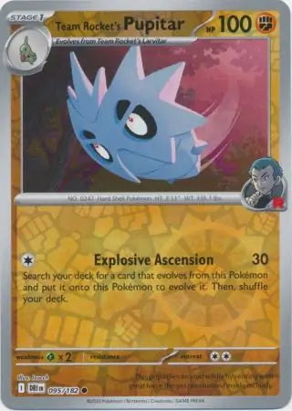 Destined Rivals Team Rocket's Pupitar #95/182 reverse holo